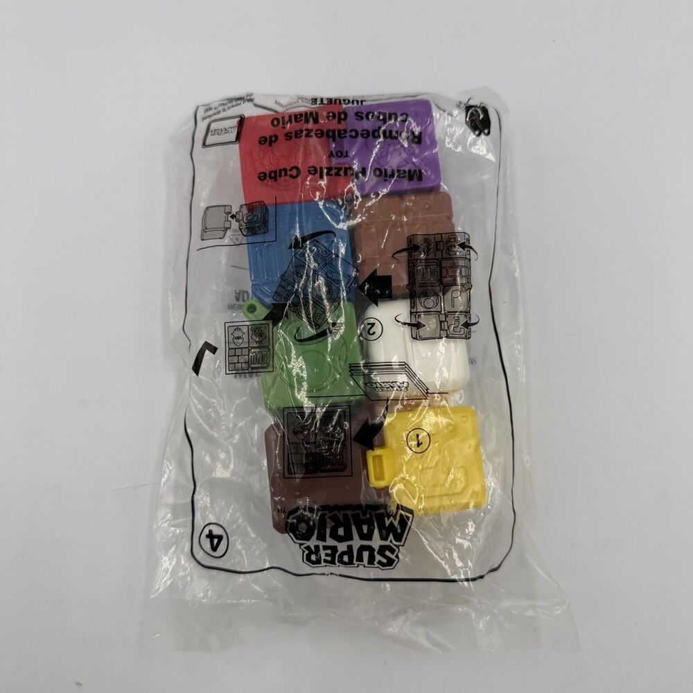 SUPER MARIO McDonalds Happy Meal Toy *MARIO PUZZLE CUBE # 4* 2018 New In Package
